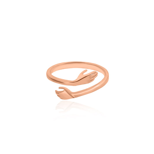 925 SILVER ROSE GOLD PLATED SILVER HUG RING