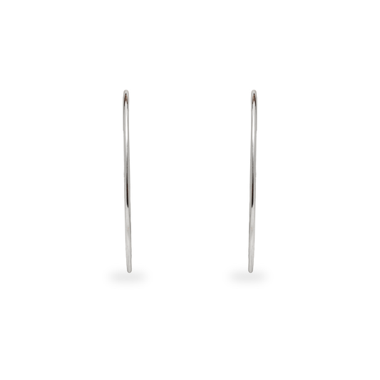 925 SILVER PLAIN BIG HOOPS