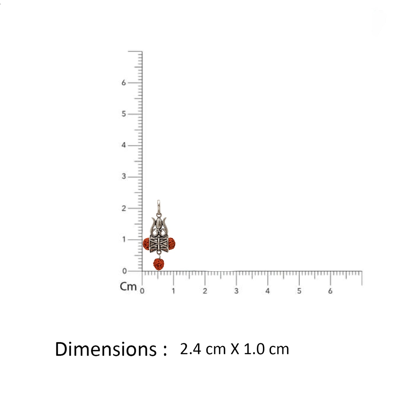 925 SILVER OXIDIZED SHIVA TRISHUL DAMRU RUDRAKSHA PENDANT