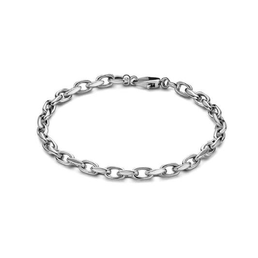 Elegant 925 Sterling Silver Link Bracelet for Men