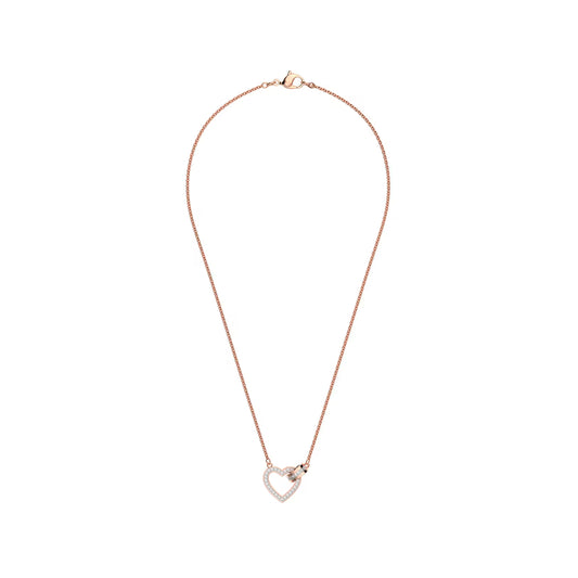 “Eternal Love: 925 Silver Rose Gold Plated Heart Pendant Necklace”
