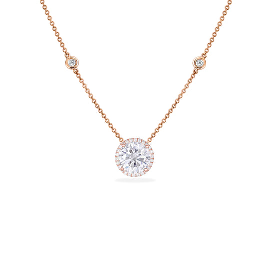 Elegance in Bloom: 925 Silver Rose Gold Plated Chain with Dazzling Pendant