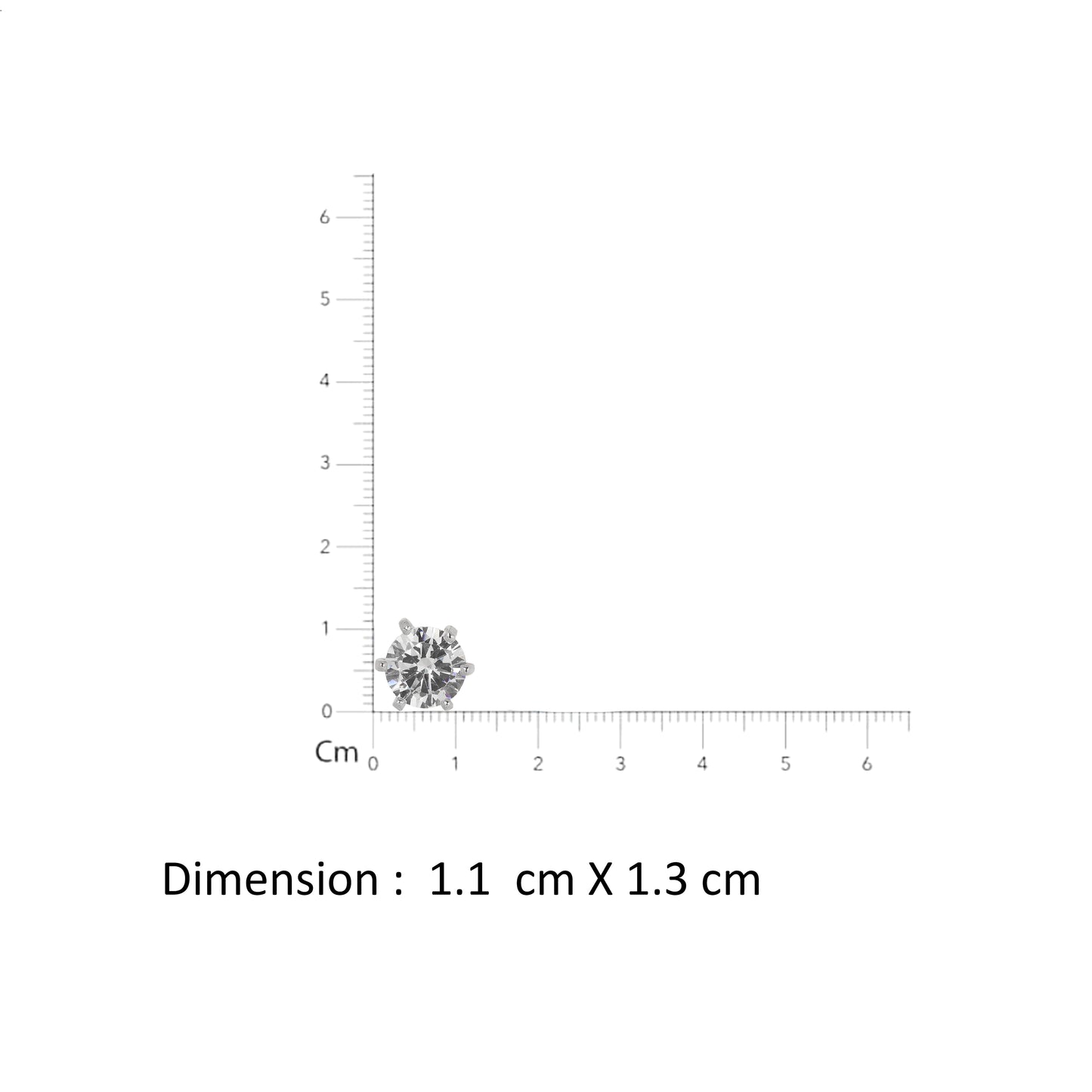 Elegant 925 Silver Solitaire Stud Earrings