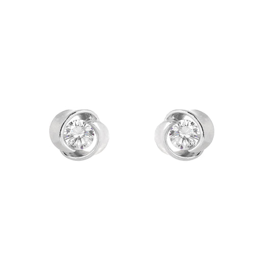 925 Silver cubic zircon studded stud for her
