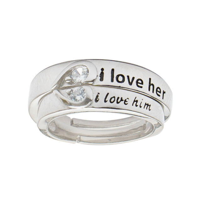 HEART COUPLE PROPOSING RING