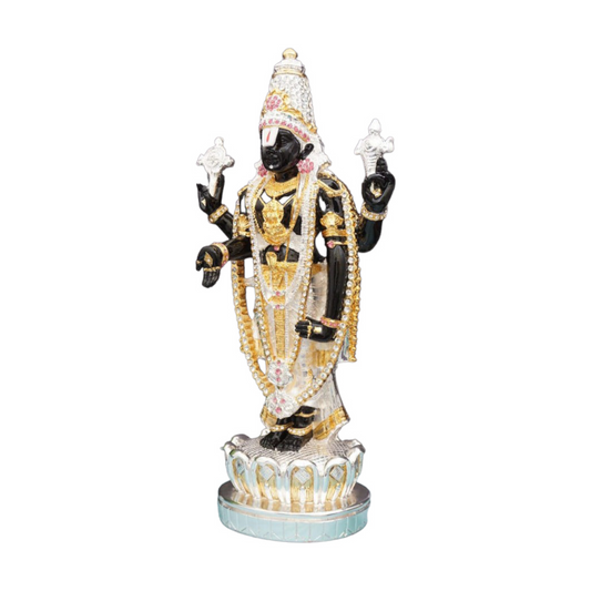ORIGINAL GOLD AND SILVER COATED TIRUPATI BALAJI STATUE