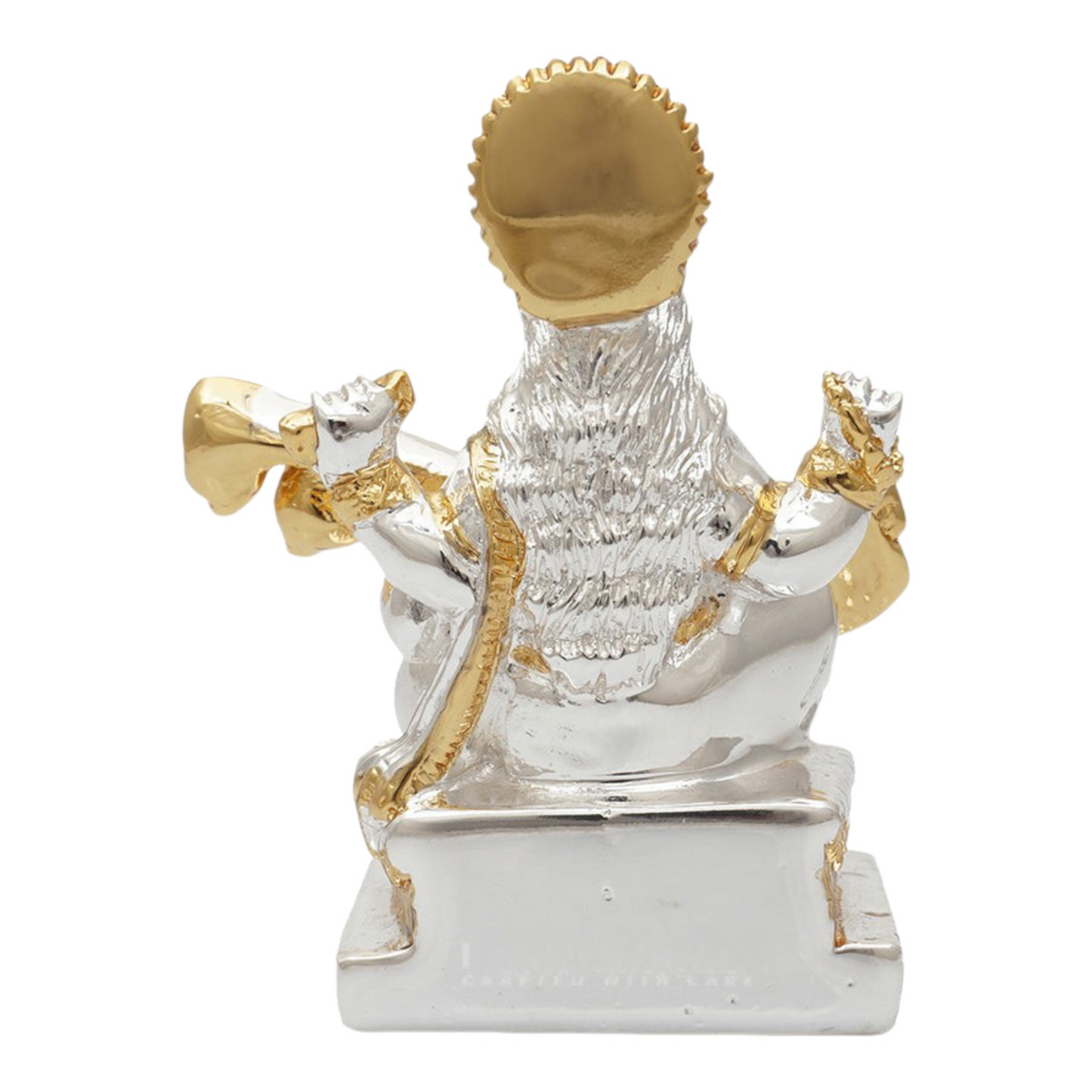 Pure Gold and Silver Coated Singhasan Saraswati Maa