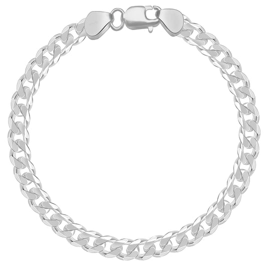 925 Sterling Silver Curb Chain Bracelet for him