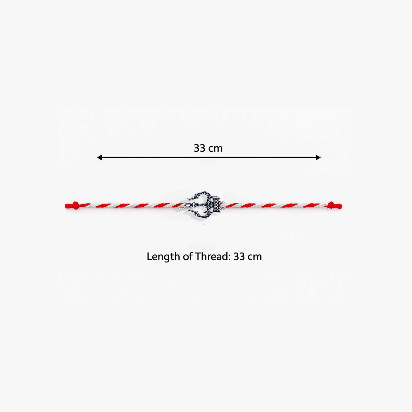 925 Silver trishul rakhi