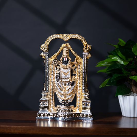 PURE GOLD AND SILVER COATED VENKATESHWAR A SWAMY IDOL