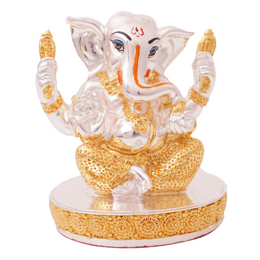 Ganesha idol - Gold & Silver Coated