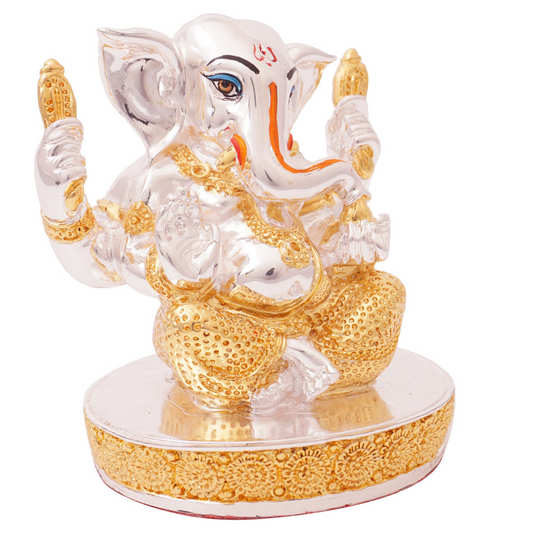 Ganesha idol - Gold & Silver Coated
