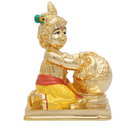 Pure 24K Gold Coated Krishna Idol
