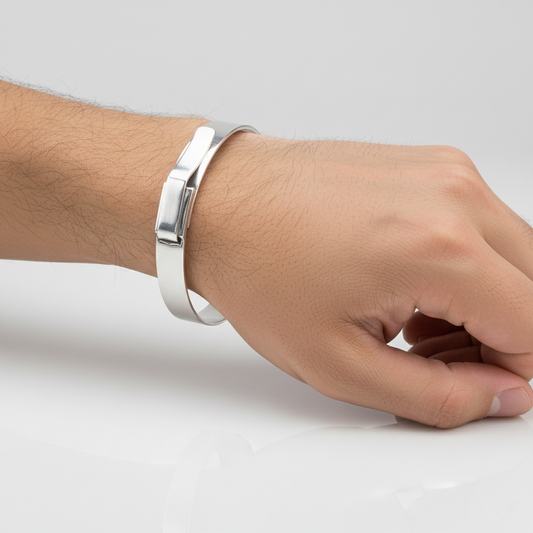 925 Silver Sudeep Kada/ hand cuff / bangle