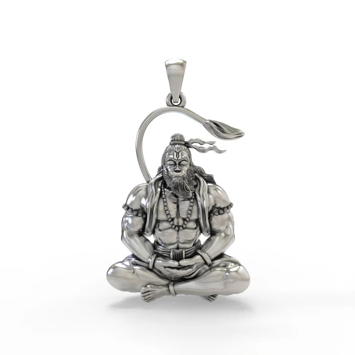 925 Sterling Silver God Hanuman Pendant for Men and Women| Tejas | Without Chain| With Certificate Of Authenticity and BIS Hallmark