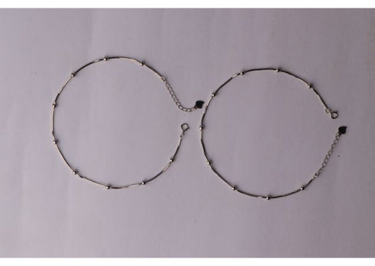 Silver Rodhium Anklets