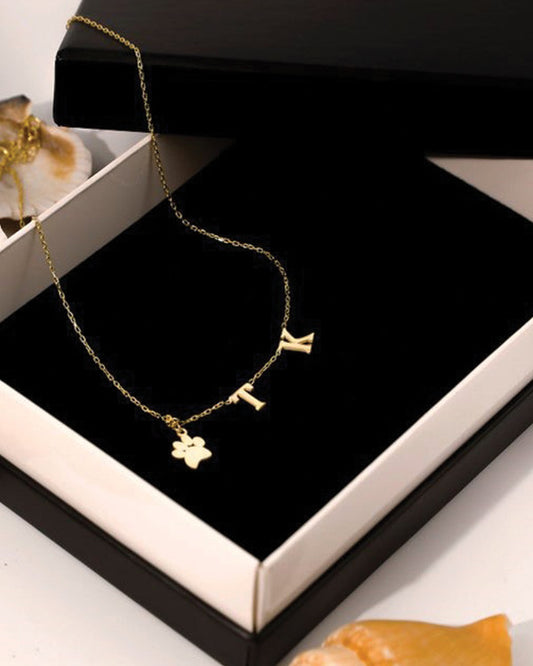 PERSONALISED COUPLE INITIAL WITH PET LOGO