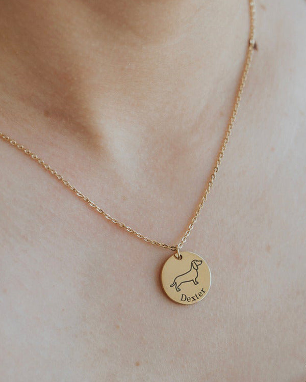 PERSONALISED PET ENGRAVED NAME PHOTO CHAIN PENDANT