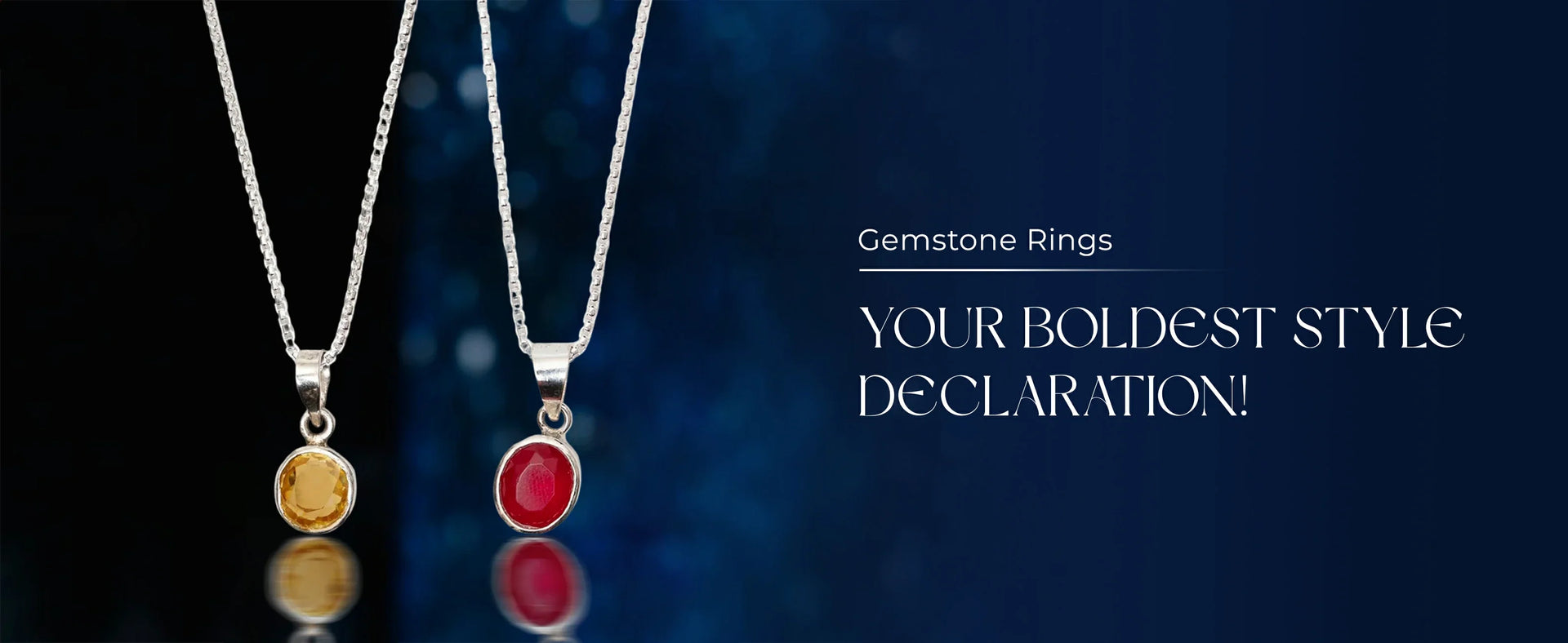 GEM STONE RING & PENDANT CHAIN