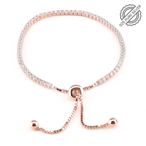 ROSE GOLD ZIRCONIA STUDDED BRACELET