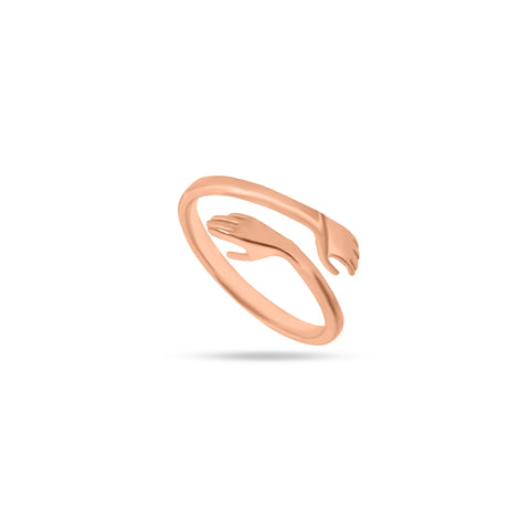 925 SILVER ROSE GOLD PLATED SILVER HUG RING