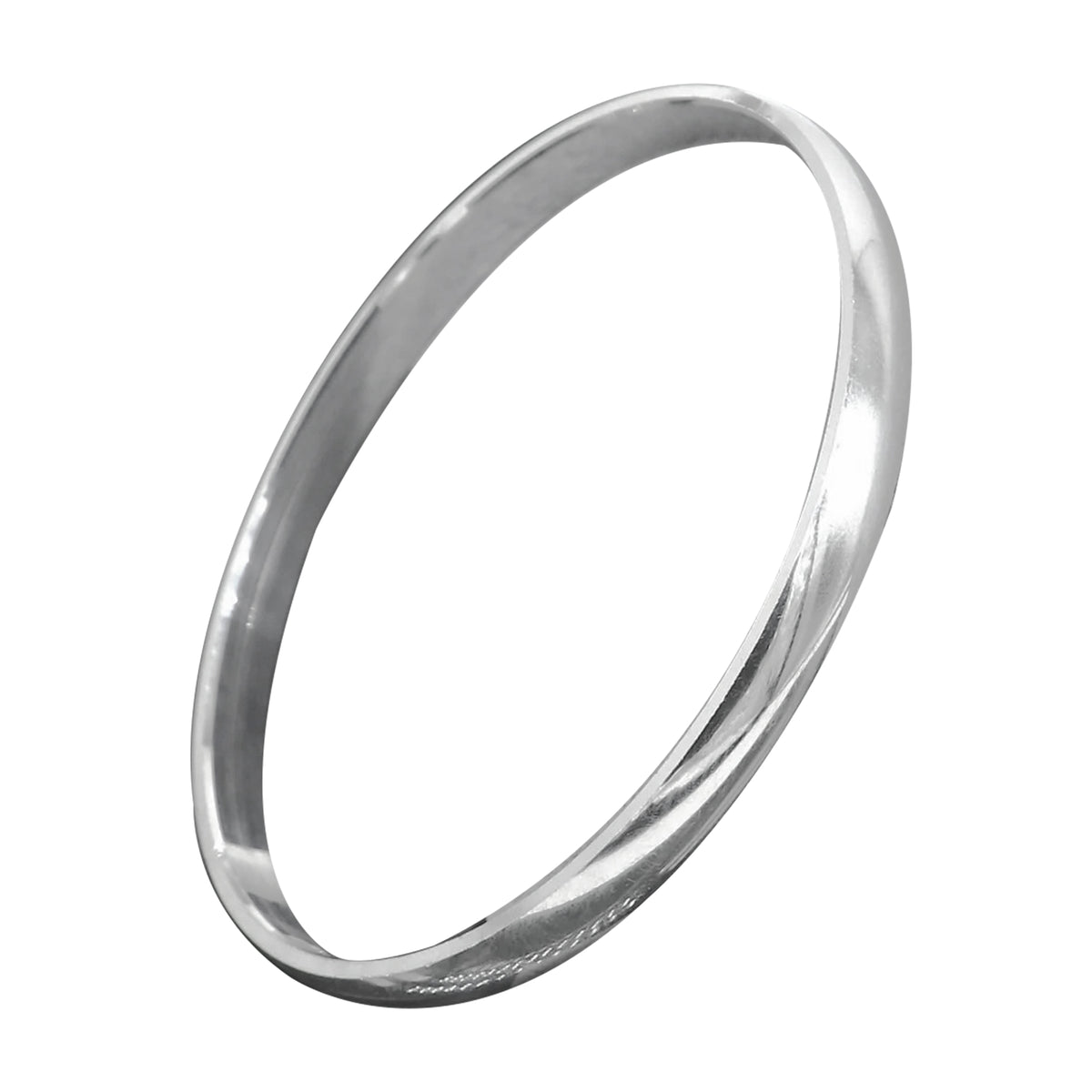 925 SILVER SOLID HALF ROUND KADA/BANGLE FOR HIM