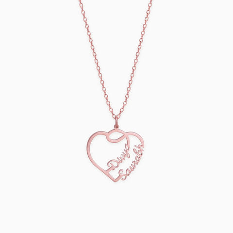 Lovestruck Couple Pendant With Link Chain