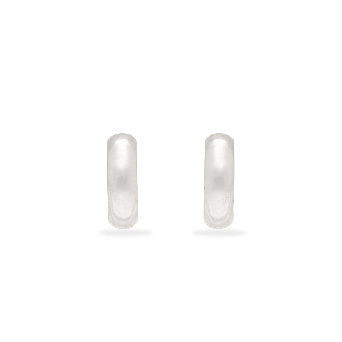 925 SILVER HALF ROUND HOOPS
