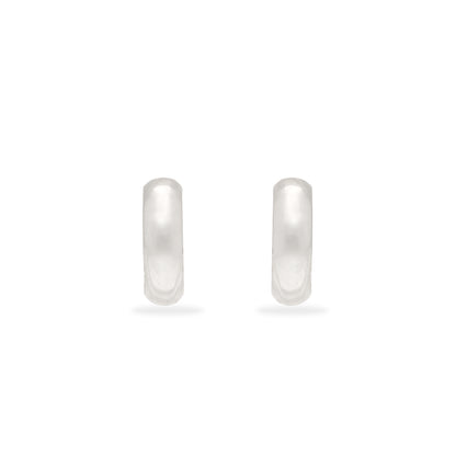 925 SILVER HALF ROUND HOOPS
