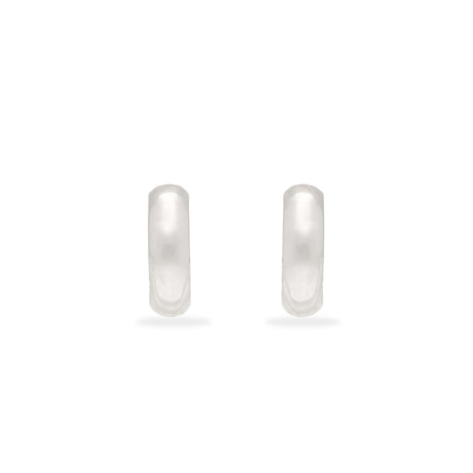 925 SILVER HALF ROUND HOOPS