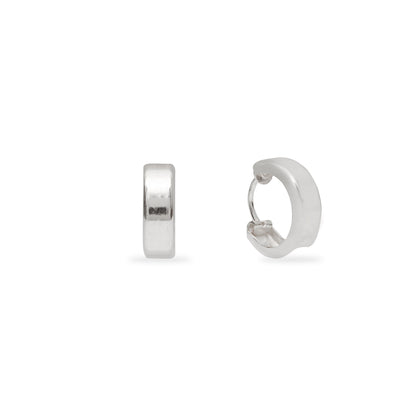 925 SILVER PLAIN FLAT HOOPS