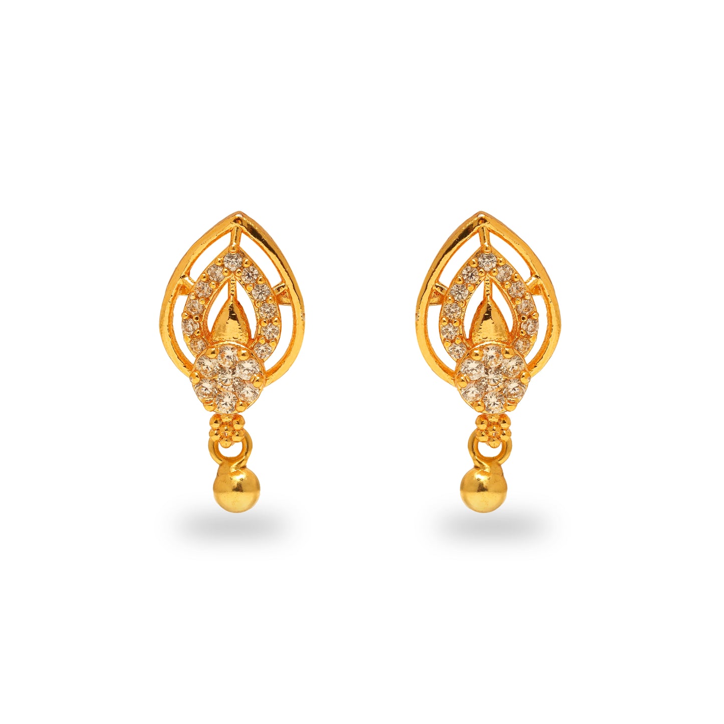 925 SILVER 24K GOLD PLATED OVAL DESIGN EARRINGS