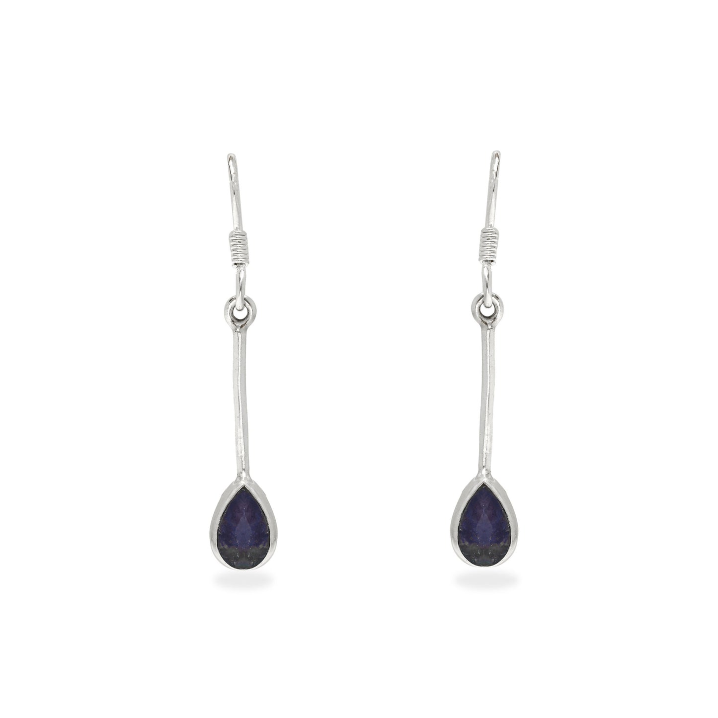 NATURAL BLUE STONE 925 SILVER HANGING