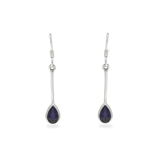 NATURAL BLUE STONE 925 SILVER HANGING