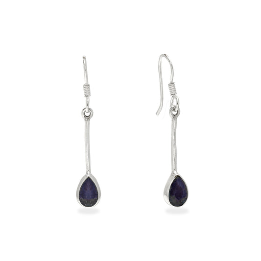 NATURAL BLUE STONE 925 SILVER HANGING