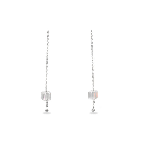 925 SILVER SUI DHAGA RAINBOW CRYSTAL EARRINGS