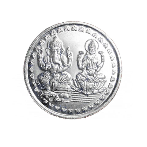 999 FINE SILVER GANESHA LAKSHMI 10GM COIN