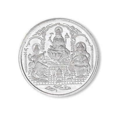 999 FINE SILVER GANESHA LAKSHMI SARASWATI TRI MURTHY 10GM COIN