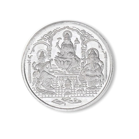 999 FINE SILVER GANESHA LAKSHMI SARASWATI TRI MURTHY 10GM COIN