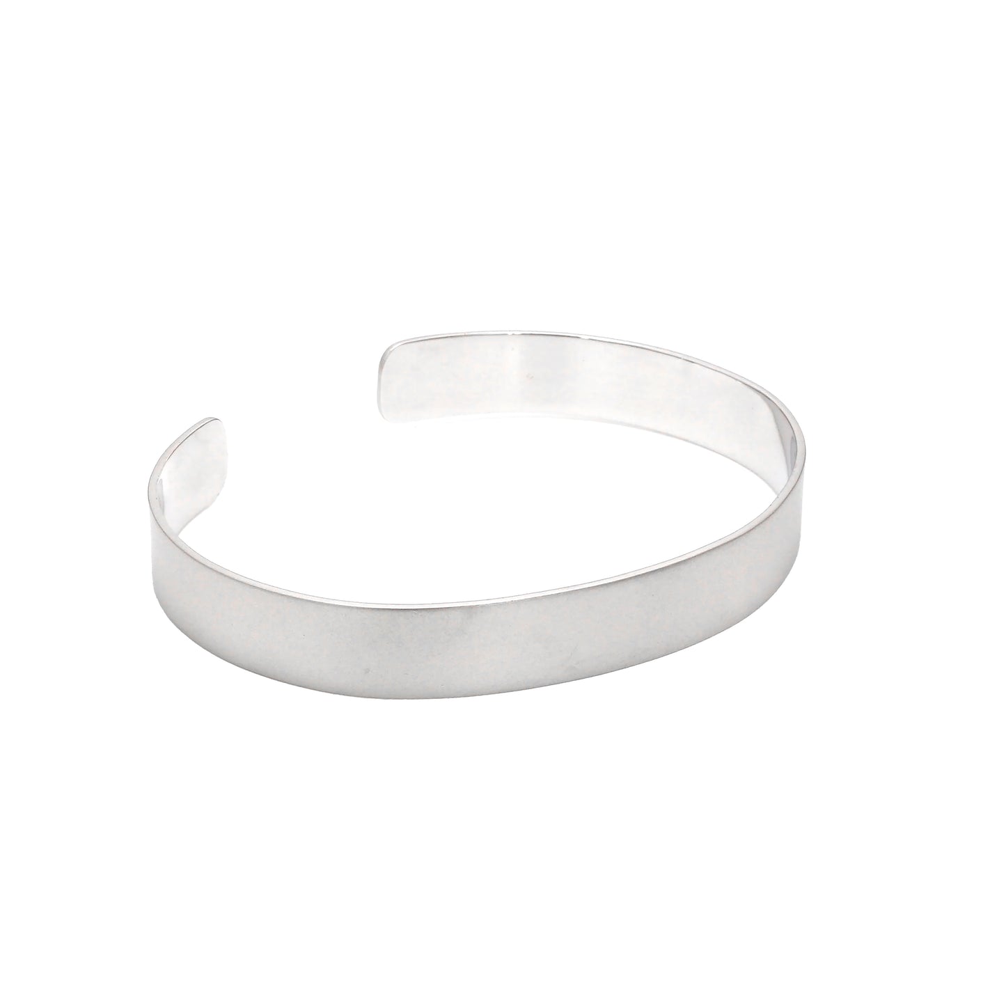 Sleek and Chic: Handcrafted 925 Sterling Silver Flat Cuff”