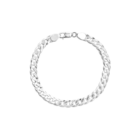 925 Sterling Silver Curb Chain Bracelet for him