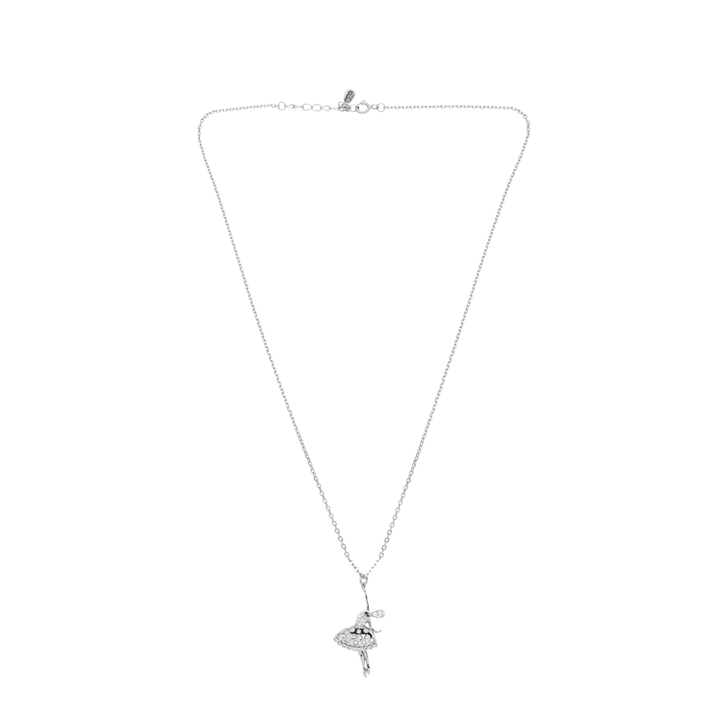 Dancing Dream 925 Sterling Silver Necklace with Ballerina Pendant