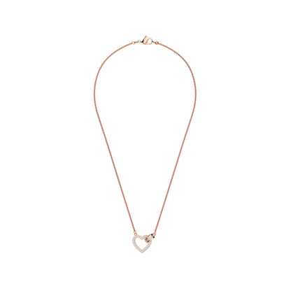 “Eternal Love: 925 Silver Rose Gold Plated Heart Pendant Necklace”