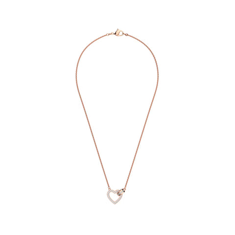 “Eternal Love: 925 Silver Rose Gold Plated Heart Pendant Necklace”