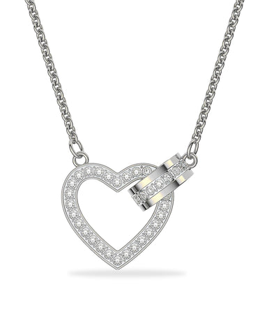 Glamorous 925 Silver Heart Pendant Chain”