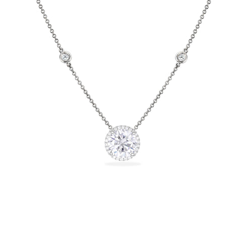 Stunning 925 silver solitaire studded chain