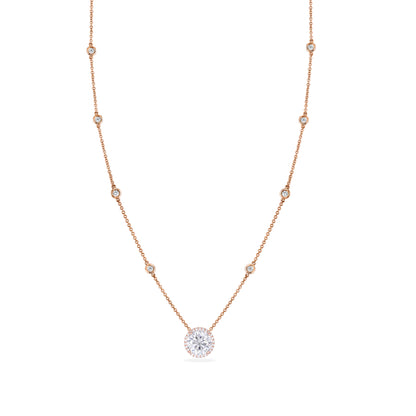 Elegance in Bloom: 925 Silver Rose Gold Plated Chain with Dazzling Pendant