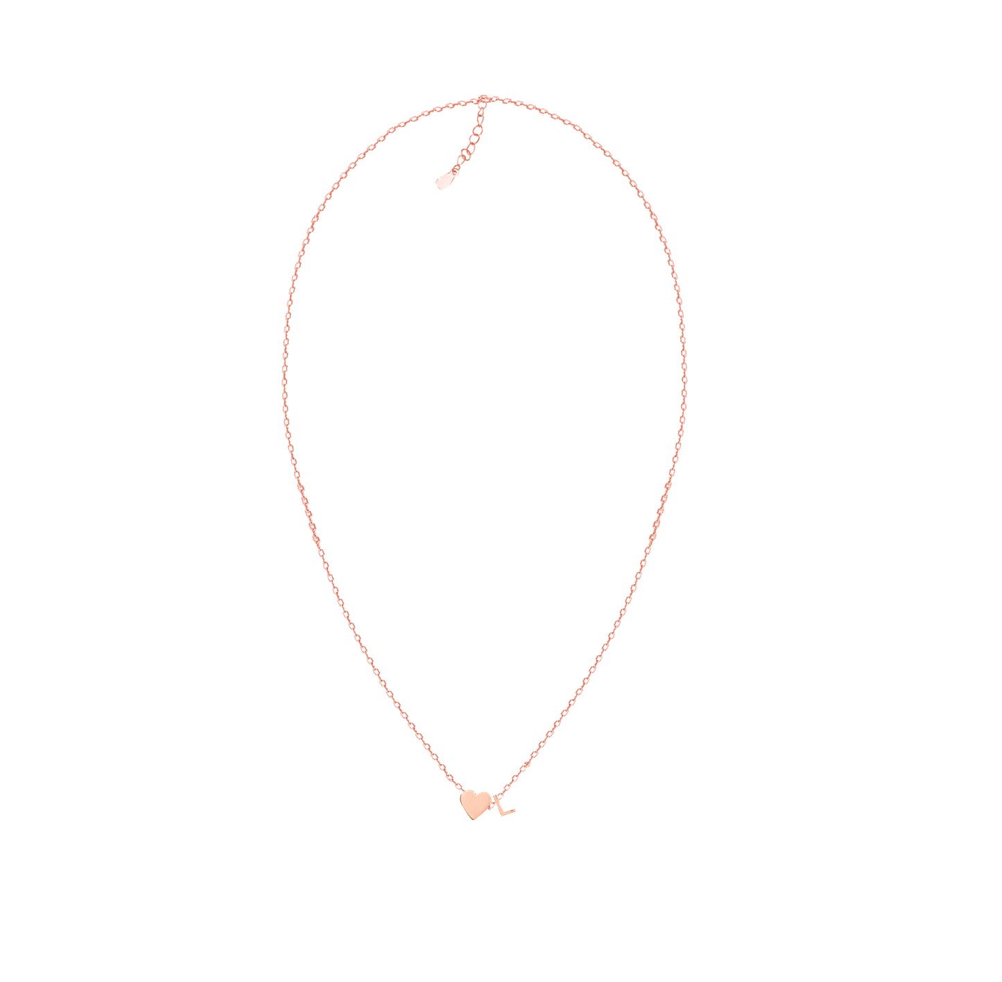 Elegant Rose Gold 925 Silver Chain with Heart Pendant”
