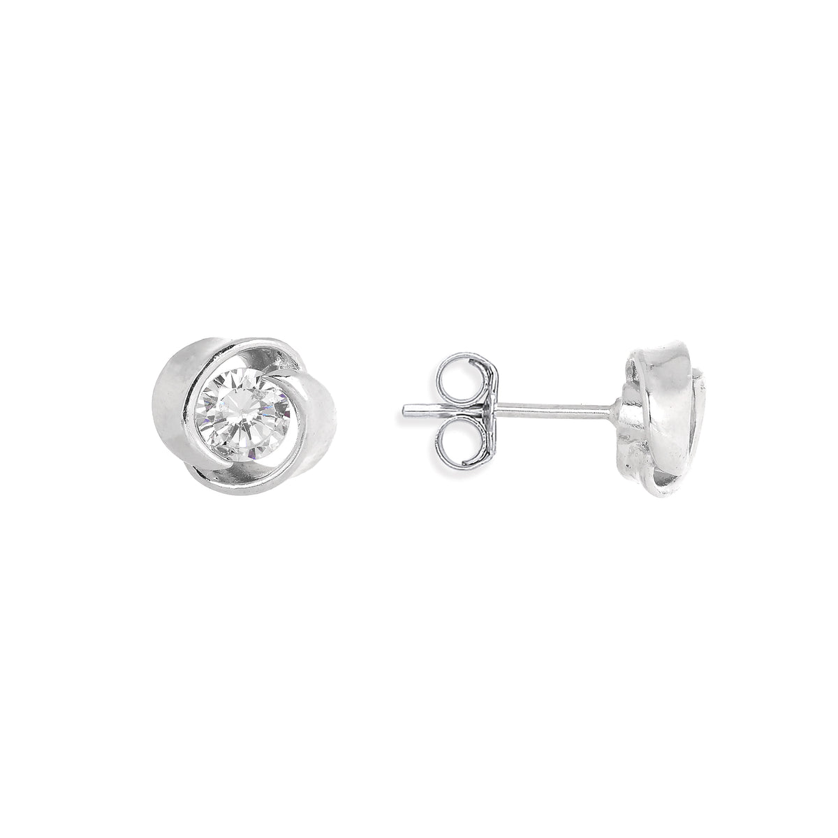 925 Silver cubic zircon studded stud for her