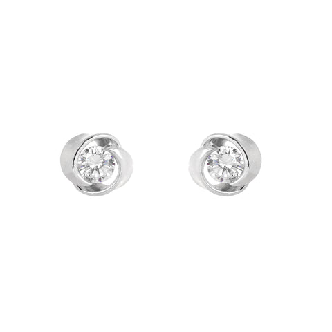 925 Silver cubic zircon studded stud for her